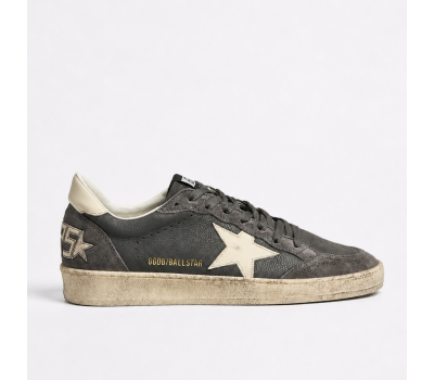 Golden Goose Ball Star in Suede Beige Cream Antracite