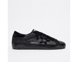 Super-Star in Black Nappa With Suede Details and Black Foxing