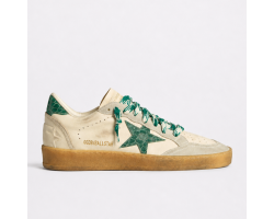 Ball Star LTD With Green Crocodile Print Star And Heel Tab