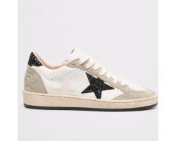 Ball Star in Nappa and Suede with Black Glitter Star and Heel Tab