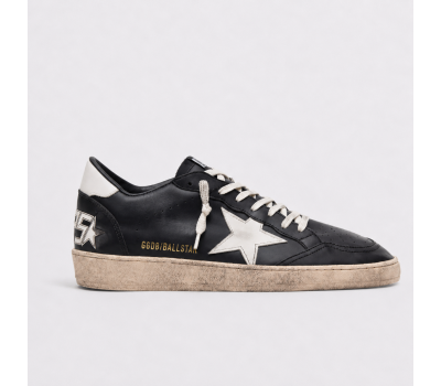 Golden Goose Ball Star in black nappa with white leather star and heel tab Golden Goose Ball Star in black nappa with white leather star and heel tab