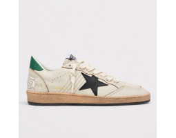 Ball Star With Black Leather Star and Green Leather Heel Tab