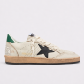 Ball Star With Black Leather Star and Green Leather Heel Tab