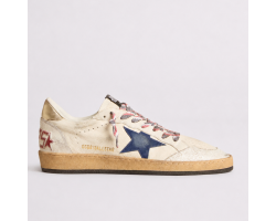 Ball Star Blue Suede Star Platinum Heel Tab