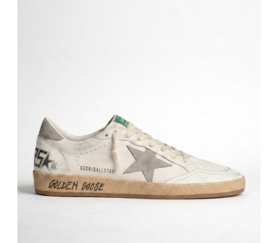 Golden Goose Ball Star White With Grey Star