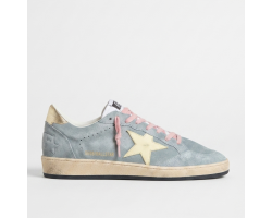 Ball Star in Powder-Blue Suede with Cream-Colored Leather Star