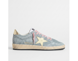 Ball Star in Powder-Blue Suede with Cream-Colored Leather Star