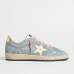 Golden Goose in Powder-Blue Suede with Cream-Colored Leather Star