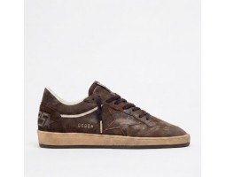 Ball Star in Brown Suede With Brown Leather Star and Heel Tab
