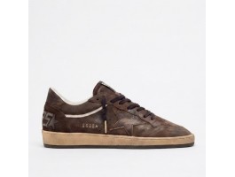 Ball Star in Brown Suede With Brown Leather Star and Heel Tab