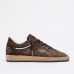 Golden Goose Ball Star in Brown Suede With Brown Leather Star and Heel Tab
