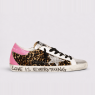 Super-Star Glitter Silver Pink Tiger Print Sneakers