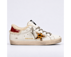 Super Star Winter - White Shearling Leopard Star Super Star Winter - White Shearling Leopard Star