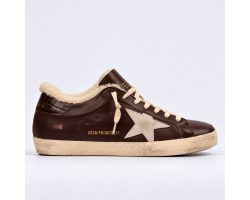 Super Star Winter - Brown Shearling With Suede Star Super Star Winter - Brown Shearling With Suede Star