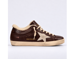 Super Star Winter - Brown Shearling With Suede Star