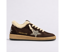 Ball Star Winter - Brown Suede with Silver Glitter Star Ball Star Winter - Brown Suede with Silver Glitter Star