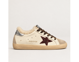 Super Star Winter -  Burgundy Glitter Star and Silver Heel Tab