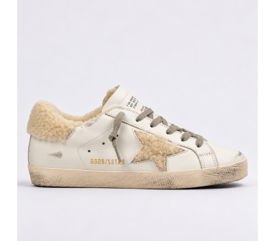 Golden Goose Super Star Winter - White Deluxe Brand Shearling Golden Goose Super Star Winter - White Deluxe Brand Shearling
