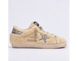 Super Star Winter - Beige Shearling Glittered