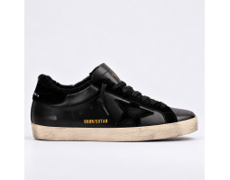 Super Star Winter - Black Nappa With Shearling