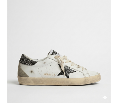 Golden Goose Super-Star Croco-Print Star