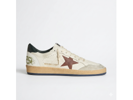 Ball Star Brown Nubuck Star And Nappa Heel Tab