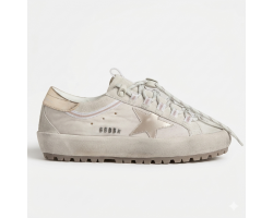 Super-Star Ski in Light Gray Nylon With Metallic Star