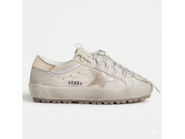 Super-Star Ski in Light Gray Nylon With Metallic Star