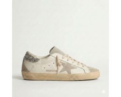 Super-Star Gray Silver Glitter Heel Tab