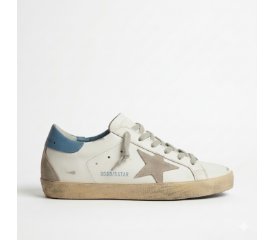 Golden Goose Super-Star Sky Blue Heel Tab