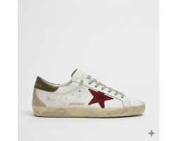 Super Star With Red Suede Star And Green Leather Heel Tab Super Star With Red Suede Star And Green Leather Heel Tab