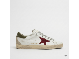Super Star With Red Suede Star And Green Leather Heel Tab