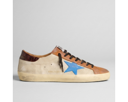 Super-Star LTD With Light Blue Star And Crocodile-Print Heel Tab Super-Star LTD With Light Blue Star And Crocodile-Print Heel Tab