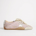 Golden Goose True-Star in Pastel Pink Suede With Silver Star and Heel Tab