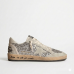 Golden Goose Ball-Star in Silver Glitter With Ice-gray Suede Inserts