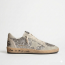 Ball-Star in Silver Glitter With Ice-gray Suede Inserts