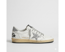 Ball Star White Star and Glitter Heel Tab Ball Star White Star and Glitter Heel Tab