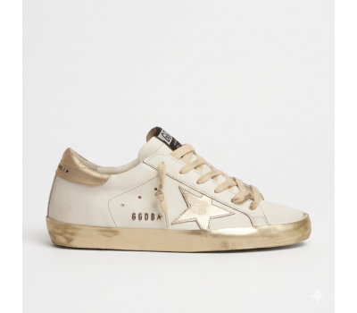 Golden Goose Super-Star Donna Con Foxing Sparkle Dorato