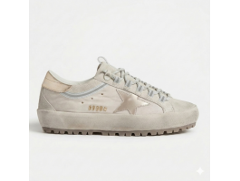 Super-Star Ski in Light Gray Nylon With Metallic Star