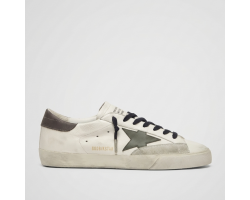 Super-Star With Green Leather Star and Gray Leather Heel Tab