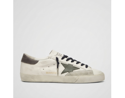 Super-Star With Green Leather Star and Gray Leather Heel Tab