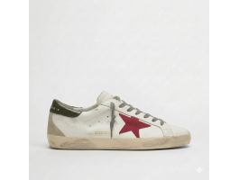 Super Star With Red Suede Star And Green Leather Heel Tab