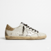 Golden Goose Super Star Donna Bianche in Pelle Con Talloncino Glitter