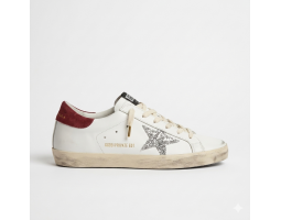 Super-Star Beige Silver Glitter Star