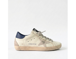 Super-Star With Suede Star and Blue Heel Tab