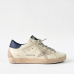 Golden Goose Super-Star With Suede Star and Blue Heel Tab