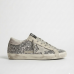 Golden Goose Super-Star in Silver Glitter With Ice-Gray Suede