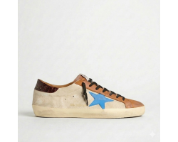 Super-Star LTD With Light Blue Star And Crocodile-Print Heel Tab