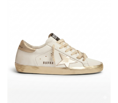 Golden Goose Super-Star Donna Con Foxing Sparkle Dorato