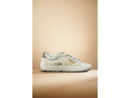 Super-Star Ski in Light Gray Nylon With Metallic Star